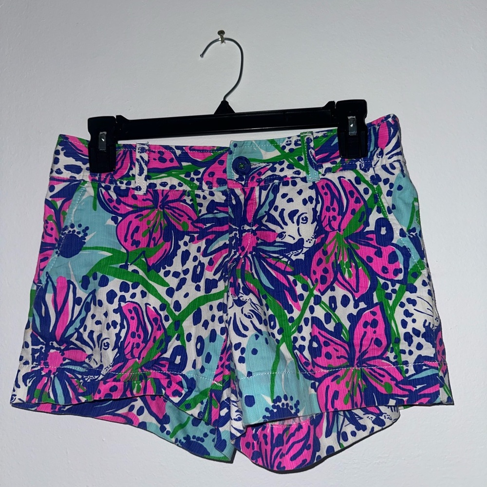 Lilly Pulitzer Pink and Green High Waist Shorts